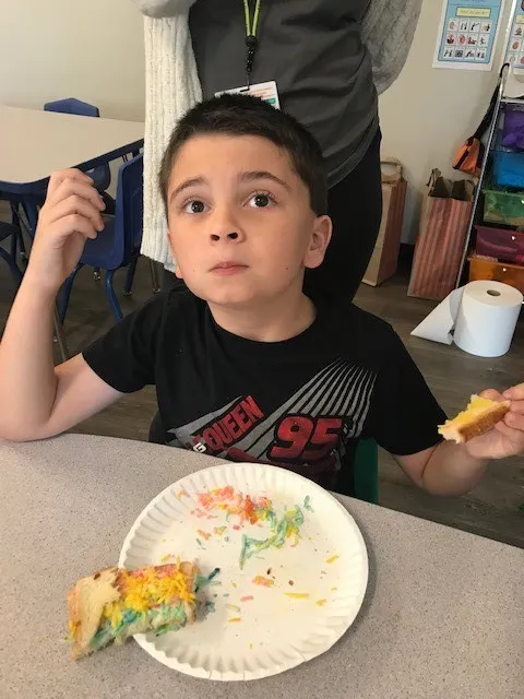 Camp COAST Camper Liam Eating